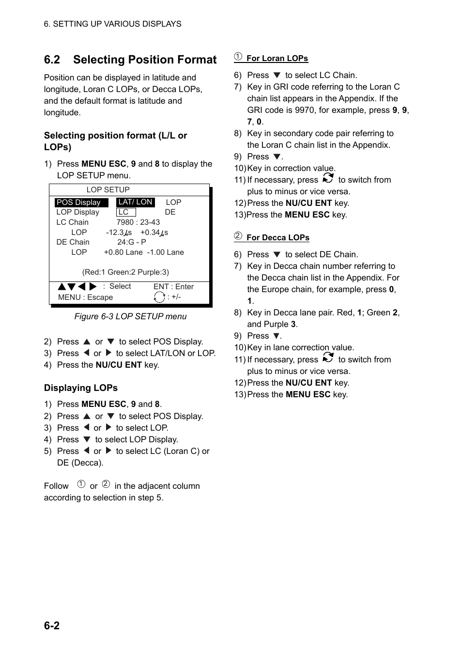 2 selecting position format | Furuno GPS NAVIGATOR GP-150 User Manual | Page 42 / 103