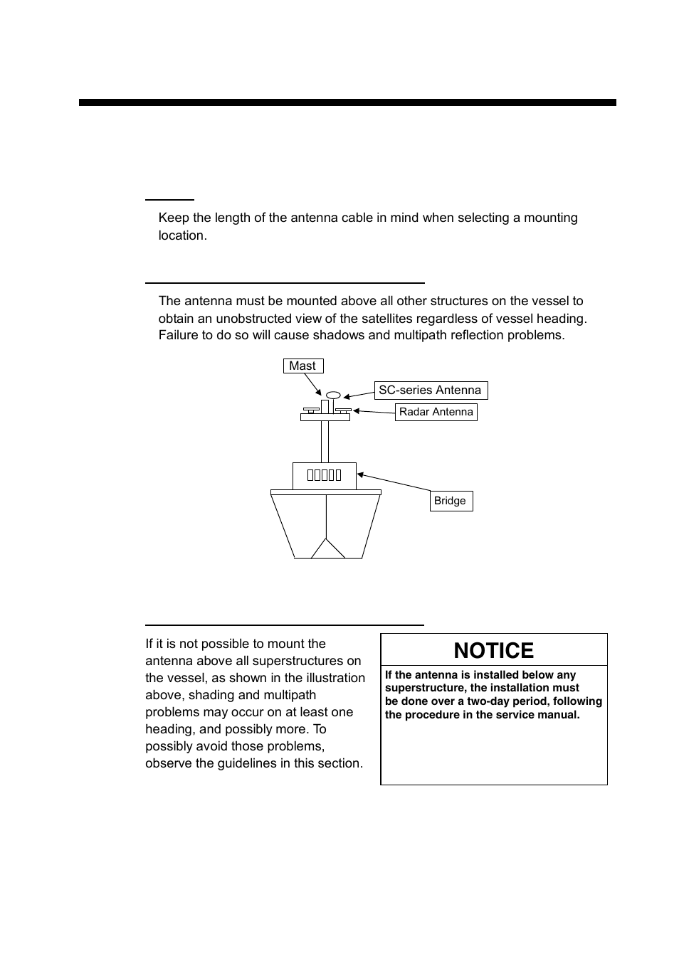 1 mounting considerations, 1 installation, Notice | Furuno SC-110 User Manual | Page 11 / 93