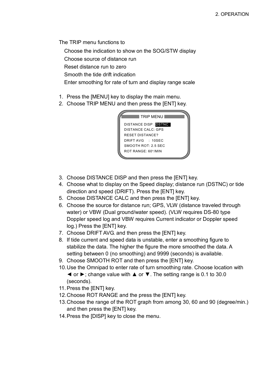 12 trip menu | Furuno SC-110 User Manual | Page 49 / 93
