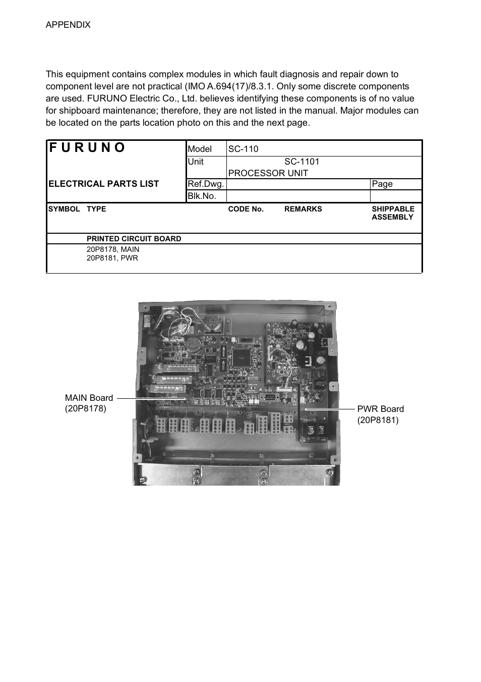 Parts list and parts location, Ap-10 | Furuno SC-110 User Manual | Page 70 / 93