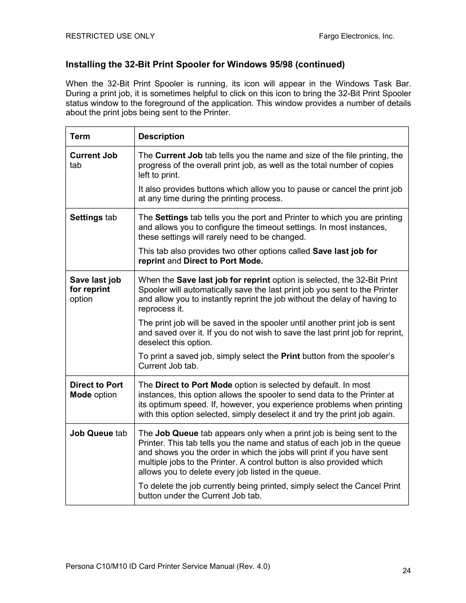 FARGO electronic PERSONA C10 User Manual | Page 24 / 178
