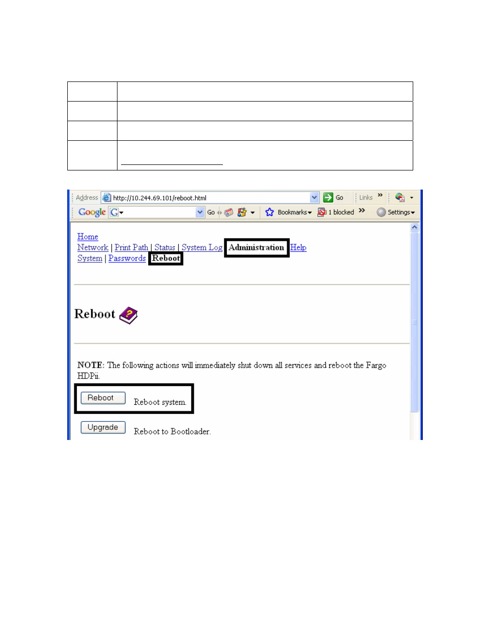 Rebooting the printer | FARGO electronic HDPii User Manual | Page 159 / 373