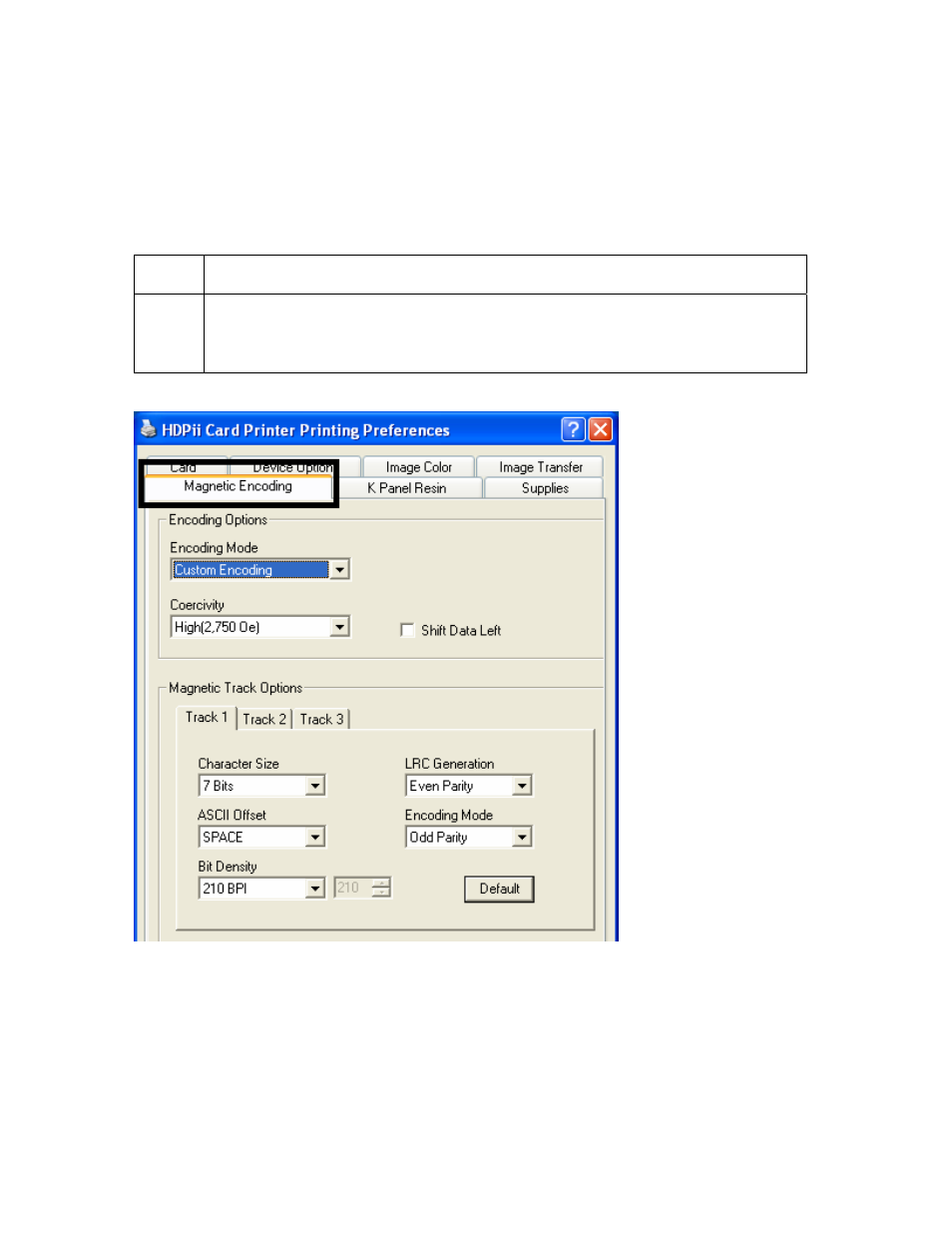 Using the magnetic encoding tab, Using the magnetic encoding tab -60 | FARGO electronic HDPii User Manual | Page 247 / 373