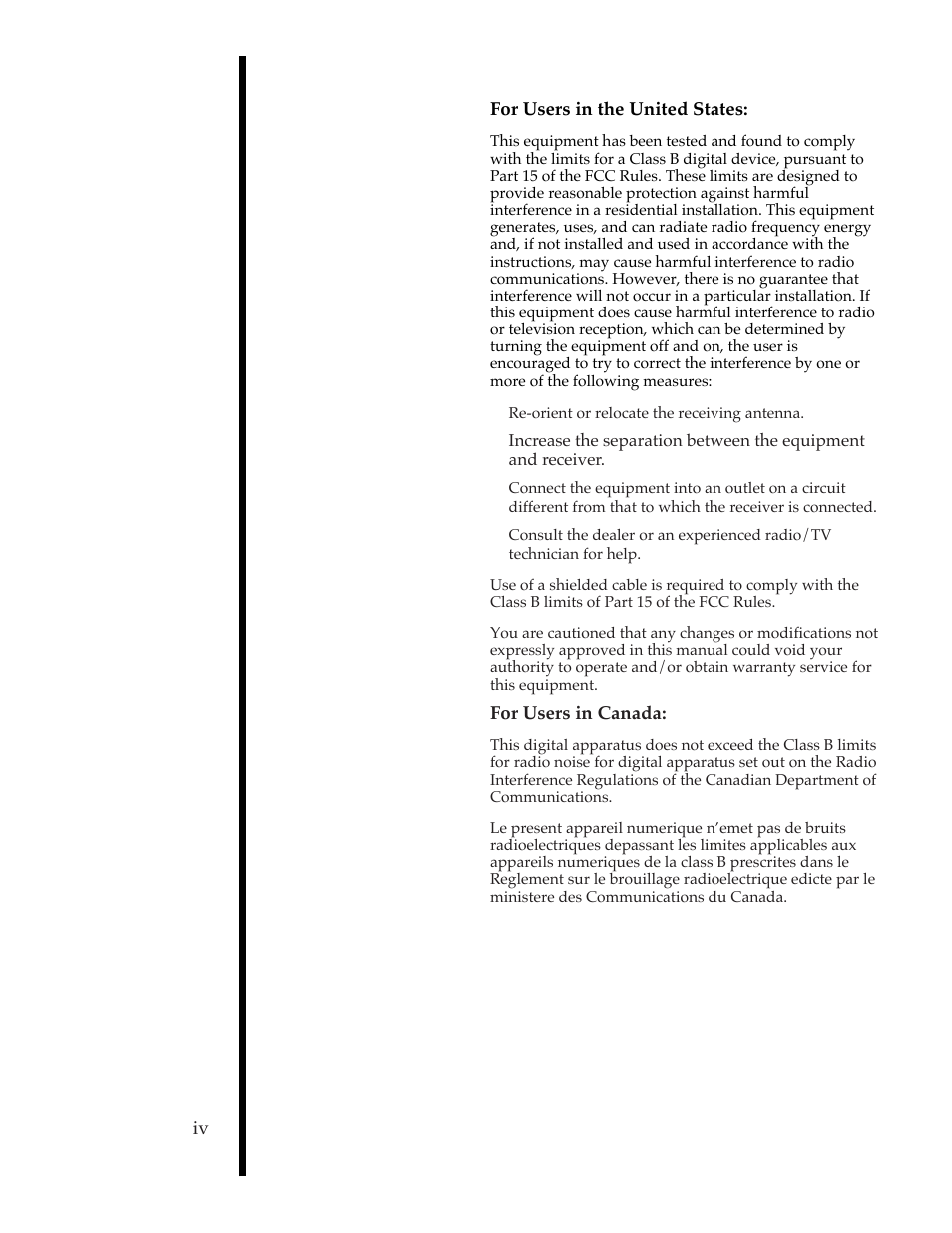 For users in the united states, For users in canada | FARGO electronic 76503 User Manual | Page 3 / 95