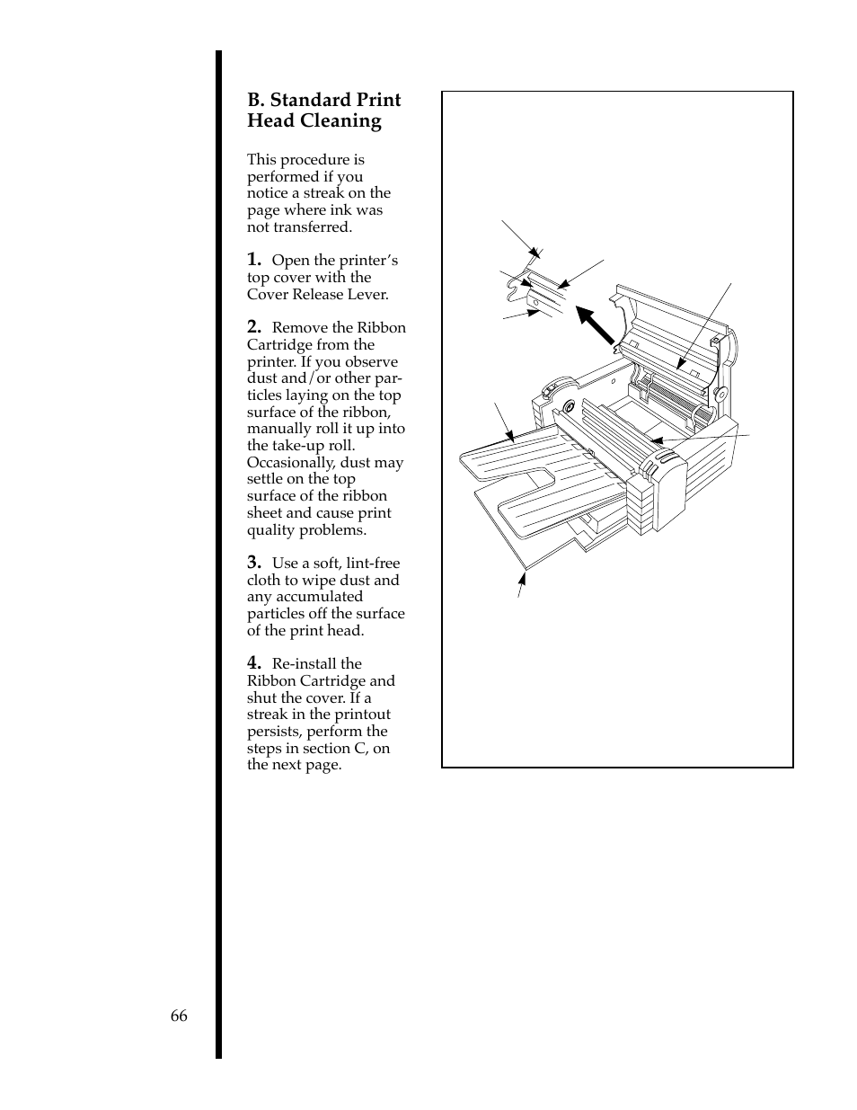 B. standard print head cleaning | FARGO electronic 76503 User Manual | Page 68 / 95