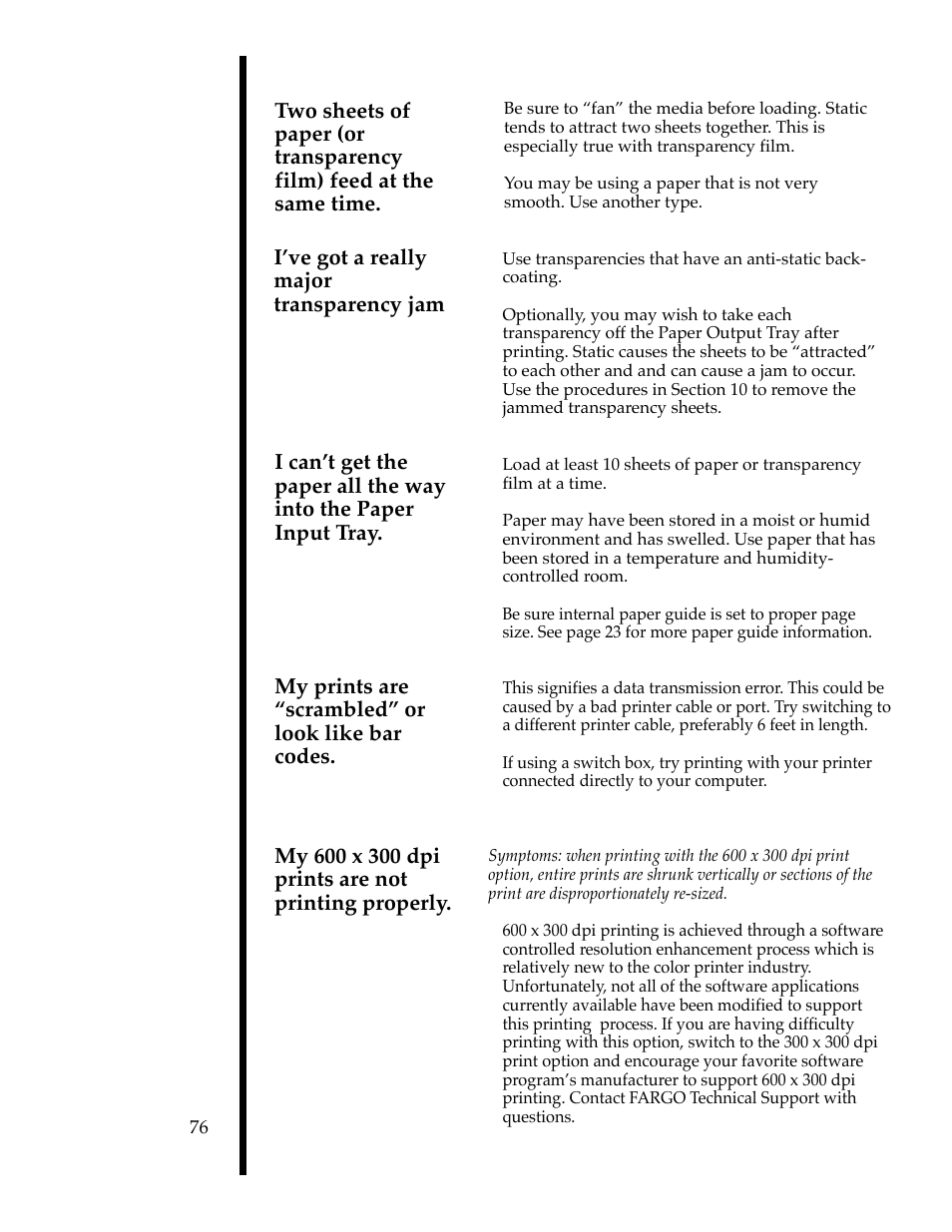 Iõve got a really major transparency jam | FARGO electronic 76503 User Manual | Page 78 / 95
