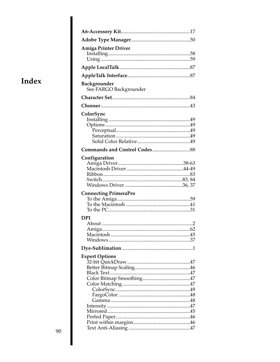 Index | FARGO electronic 76503 User Manual | Page 92 / 95