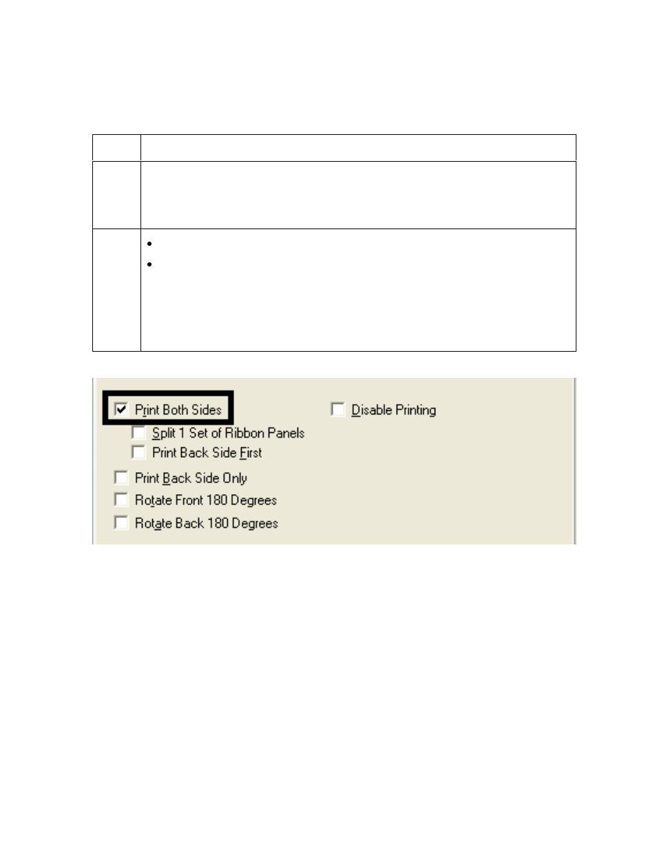 Using the print both sides option -22, Using the print both sides option | FARGO electronic C30 User Manual | Page 129 / 298