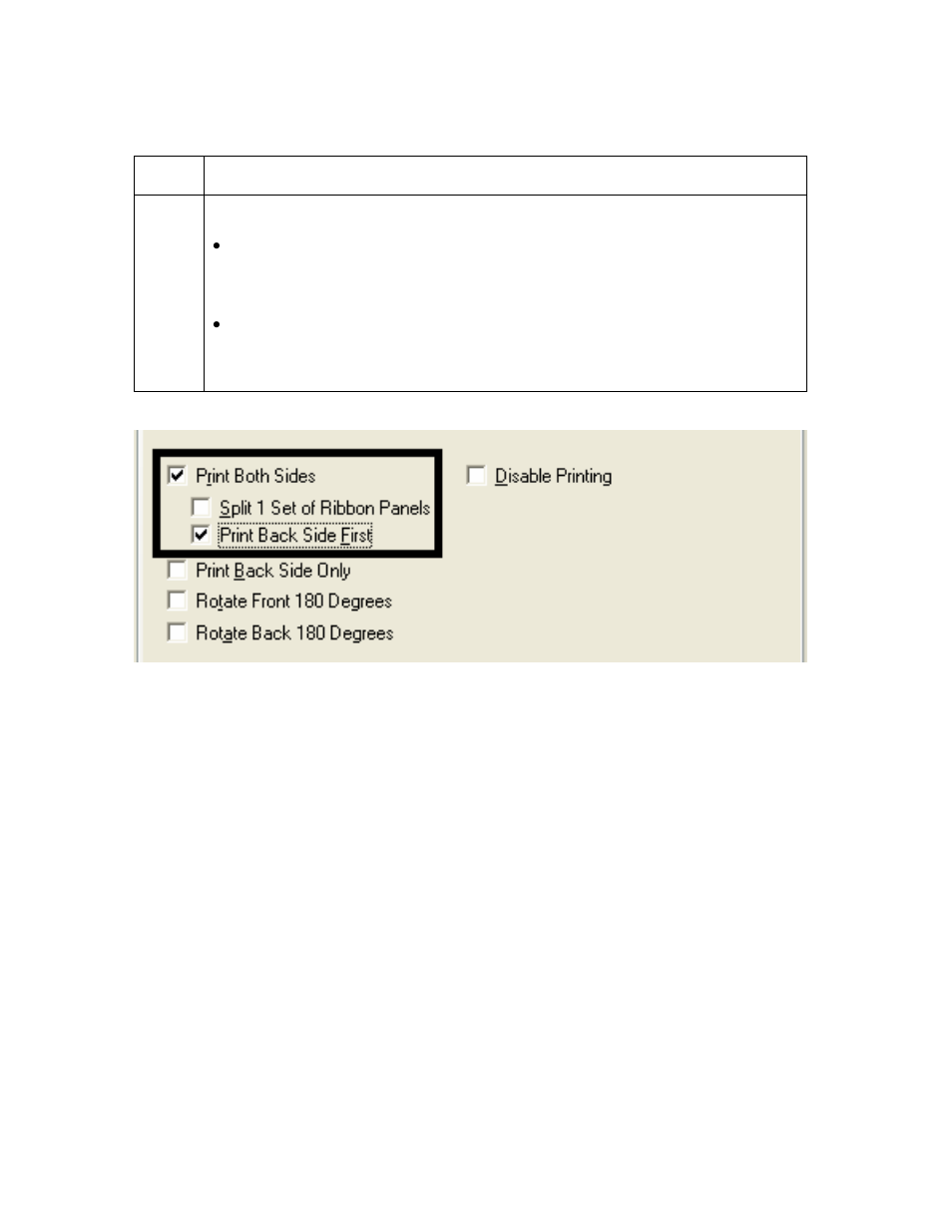 Using the print back side first option -24, Using the print back side first option | FARGO electronic C30 User Manual | Page 131 / 298