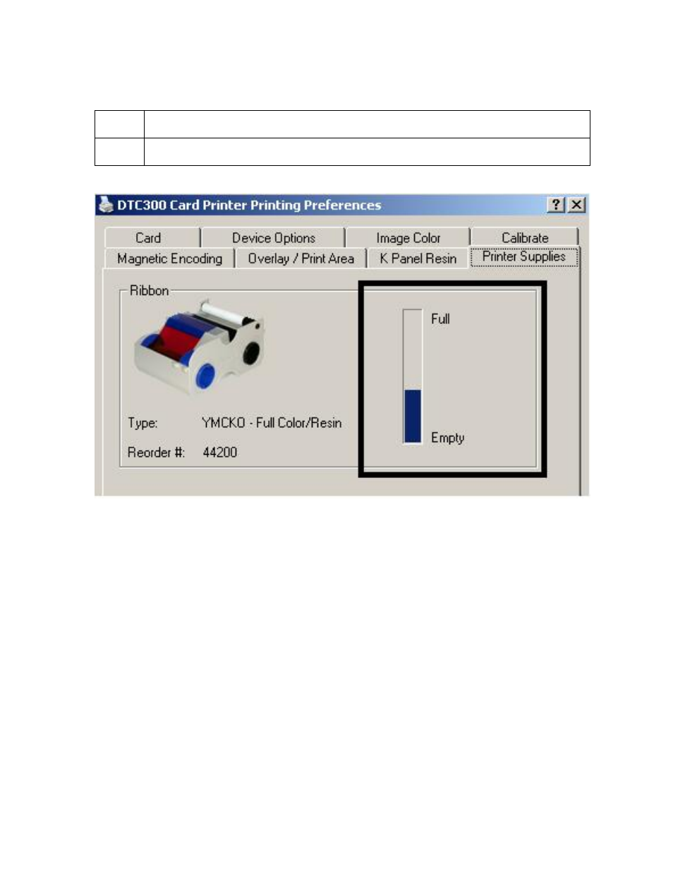 Reviewing the ribbon level indicator -91, Reviewing the ribbon level indicator | FARGO electronic C30 User Manual | Page 198 / 298