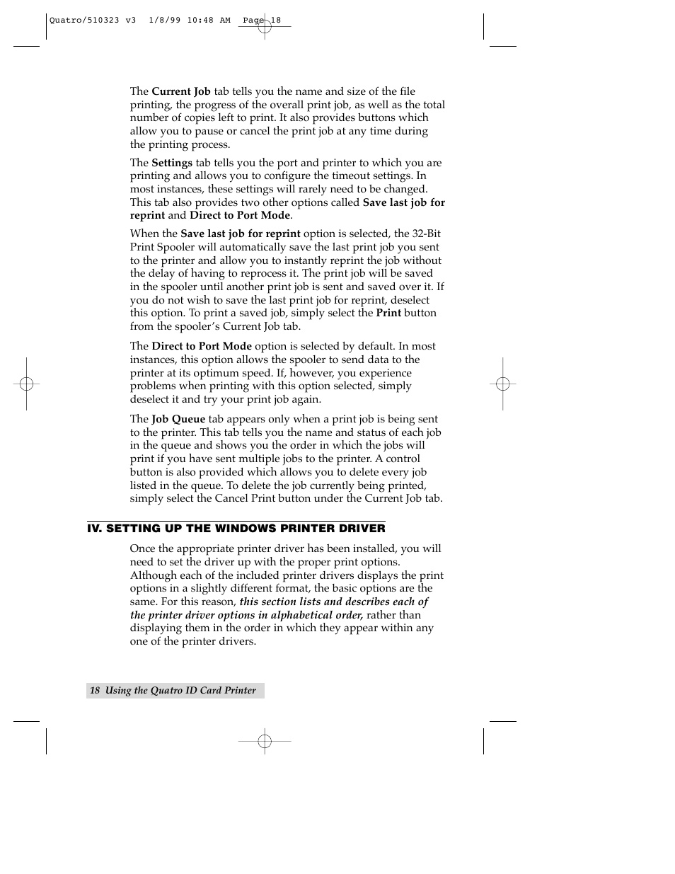 FARGO electronic Quatro ID Card Printer User Manual | Page 22 / 56