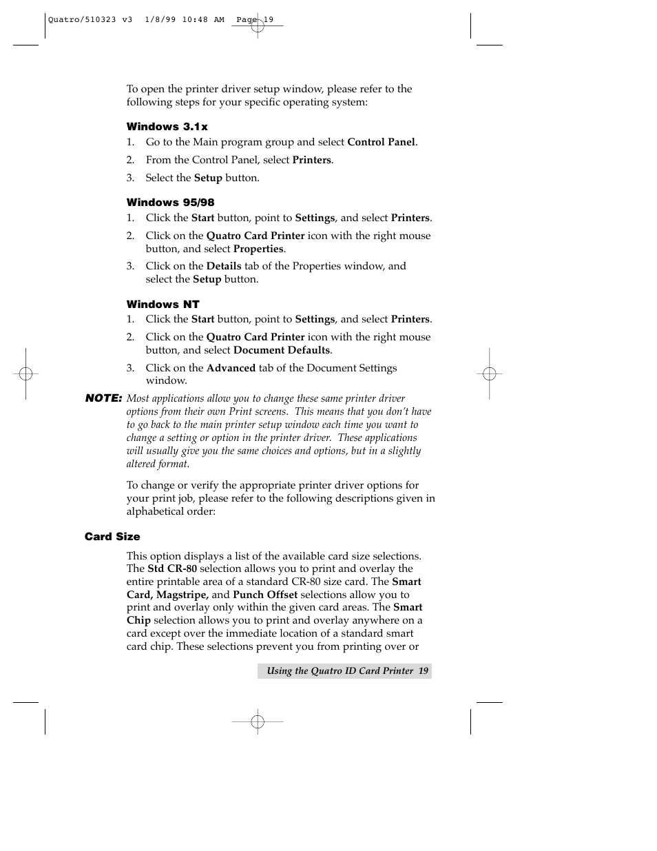 FARGO electronic Quatro ID Card Printer User Manual | Page 23 / 56