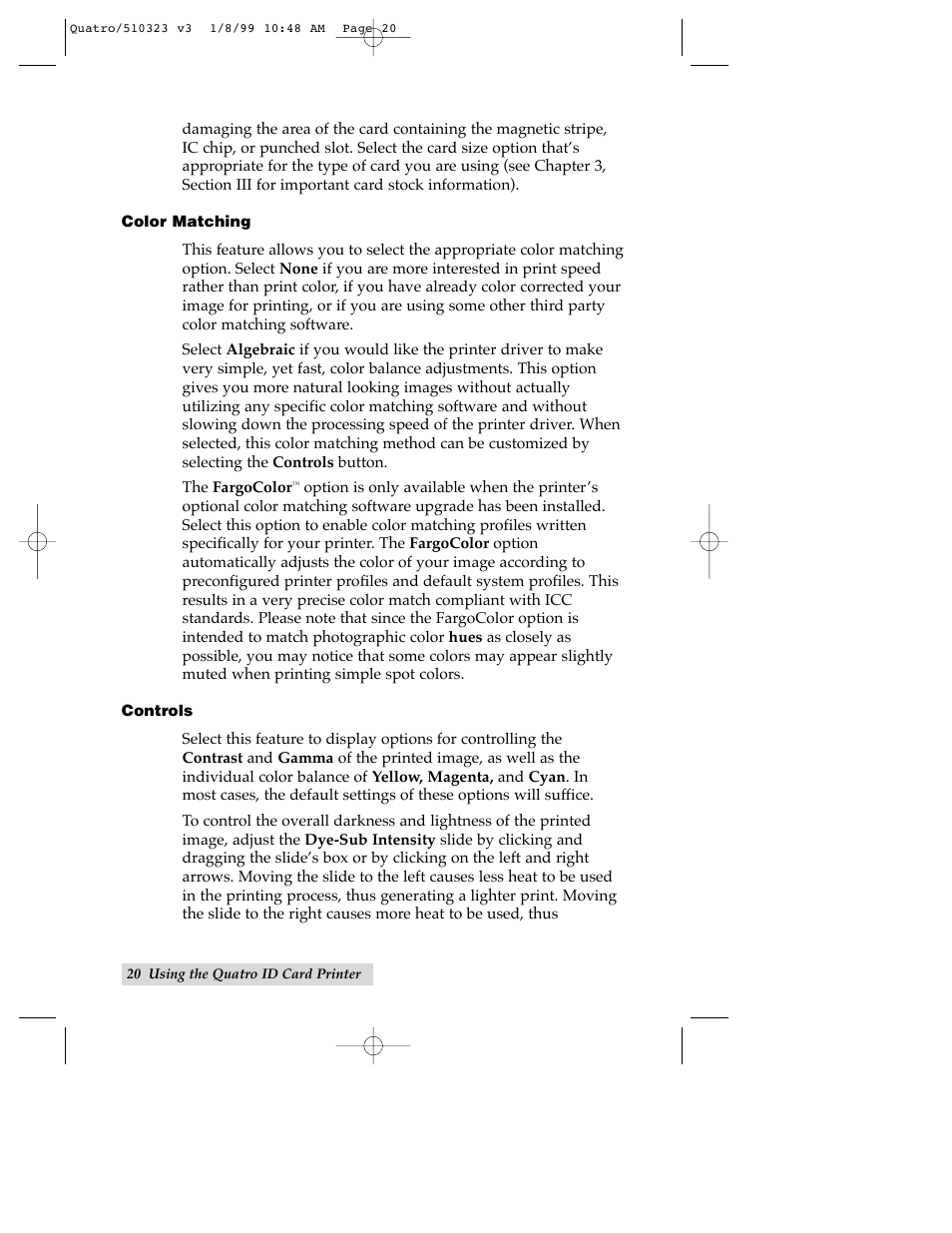FARGO electronic Quatro ID Card Printer User Manual | Page 24 / 56