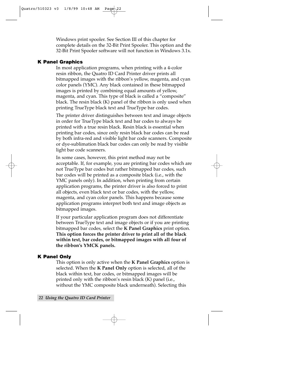 FARGO electronic Quatro ID Card Printer User Manual | Page 26 / 56