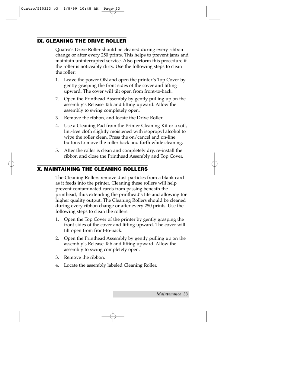 FARGO electronic Quatro ID Card Printer User Manual | Page 37 / 56