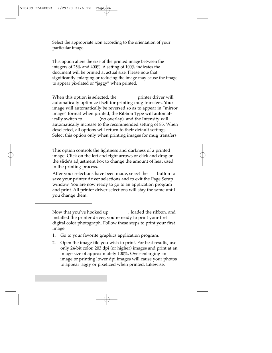 FARGO electronic FOTO 970627-510489-(04) User Manual | Page 26 / 40