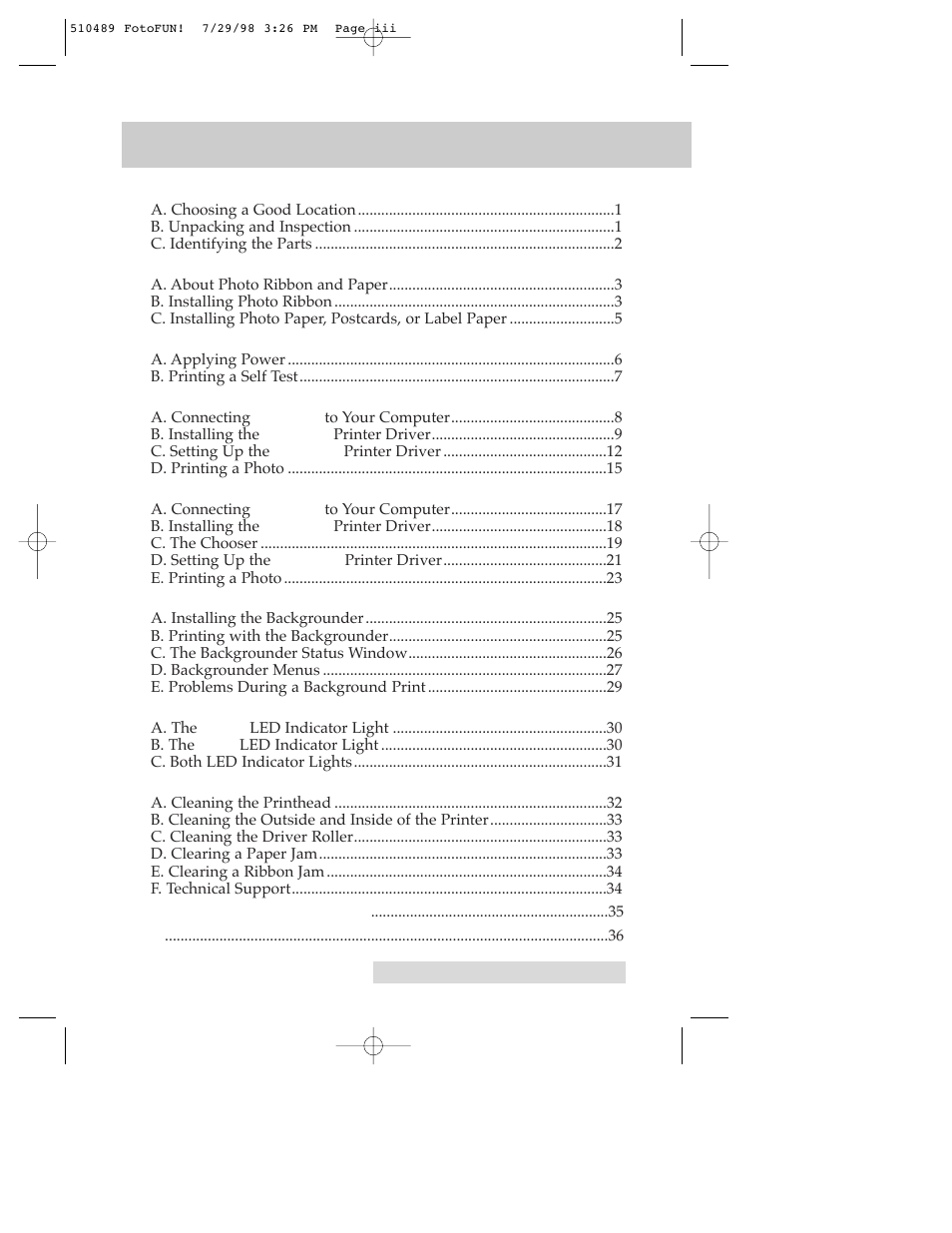 FARGO electronic FOTO 970627-510489-(04) User Manual | Page 3 / 40