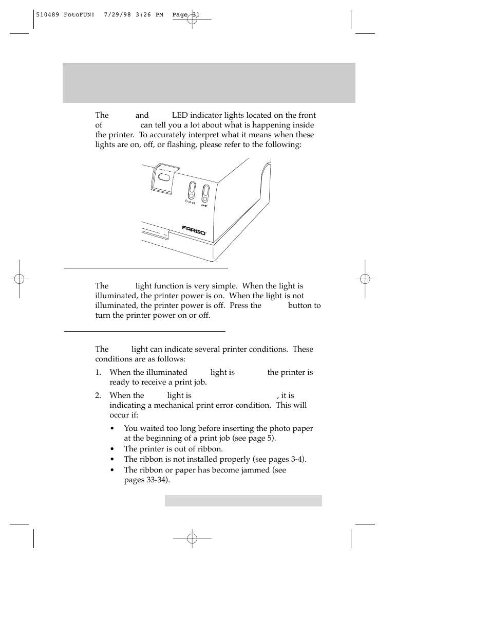 FARGO electronic FOTO 970627-510489-(04) User Manual | Page 33 / 40