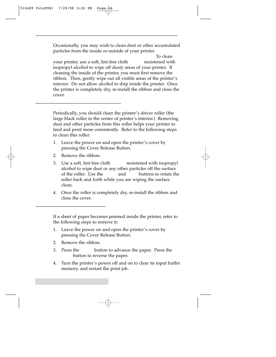 FARGO electronic FOTO 970627-510489-(04) User Manual | Page 36 / 40