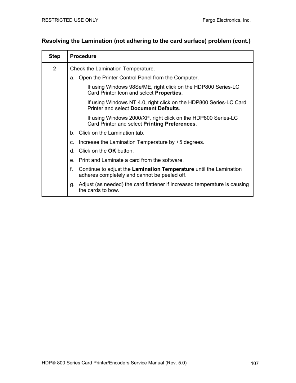 FARGO electronic HDP820 User Manual | Page 121 / 370