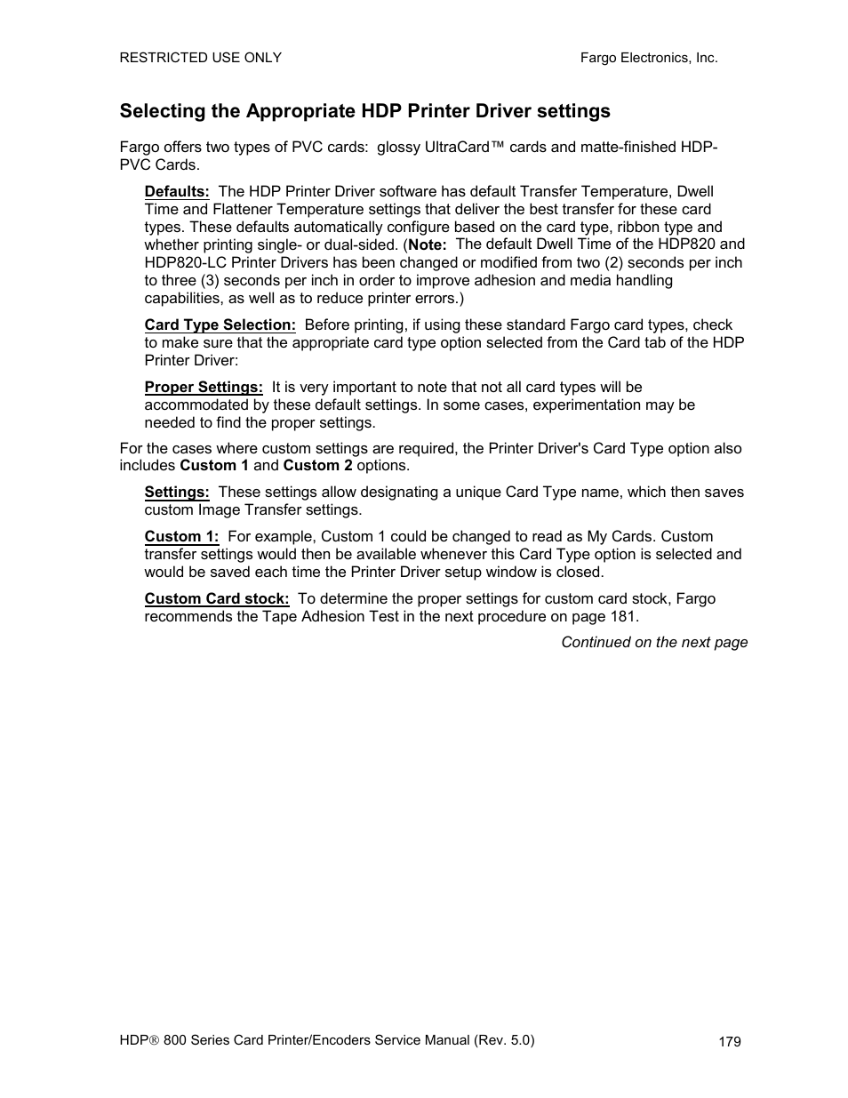 FARGO electronic HDP820 User Manual | Page 193 / 370
