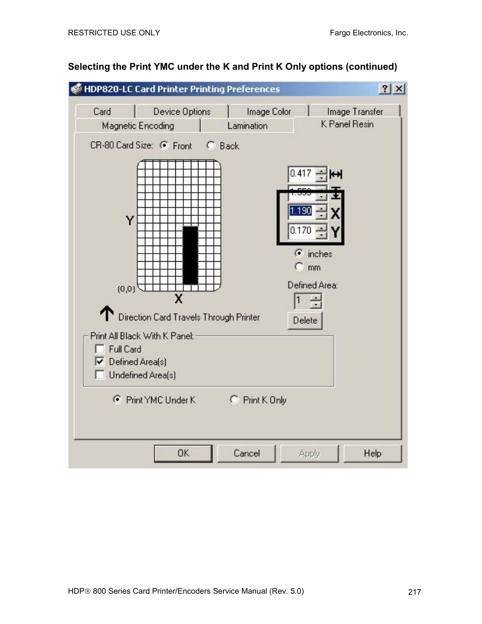 FARGO electronic HDP820 User Manual | Page 231 / 370