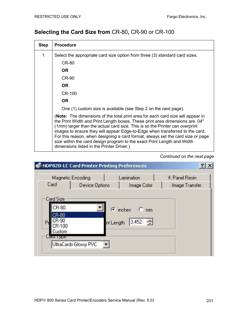 FARGO electronic HDP820 User Manual | Page 245 / 370