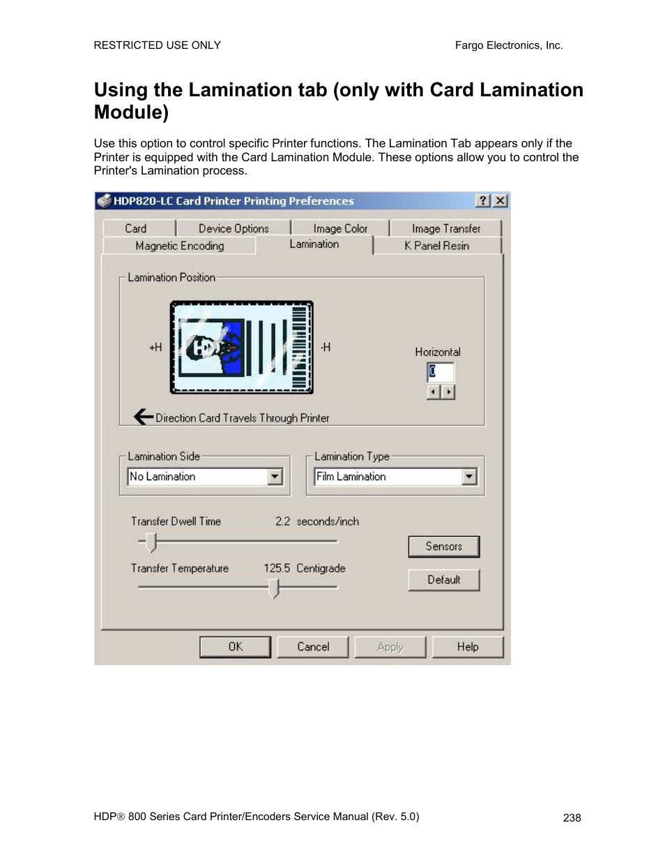 FARGO electronic HDP820 User Manual | Page 252 / 370