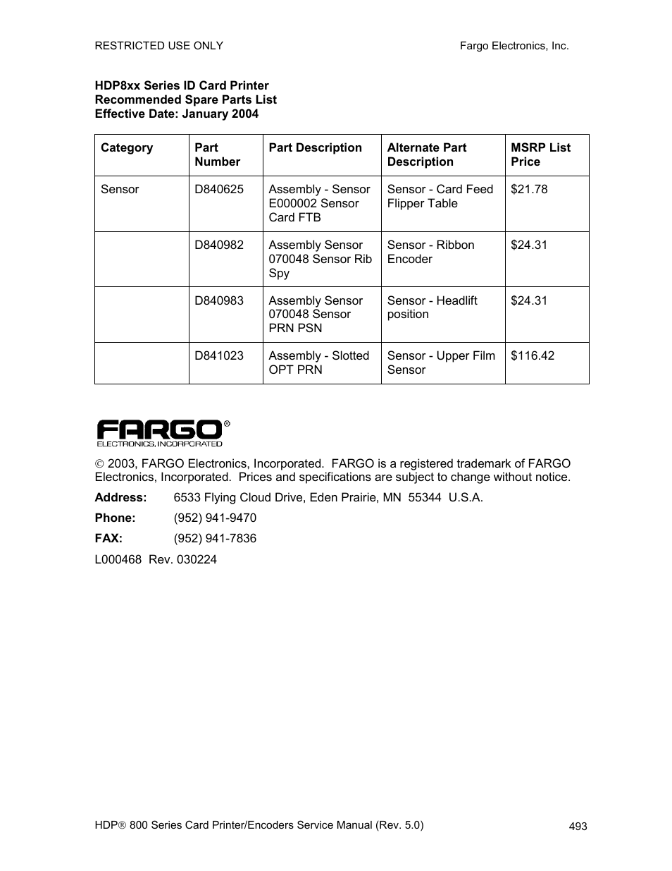 FARGO electronic HDP820 User Manual | Page 328 / 370