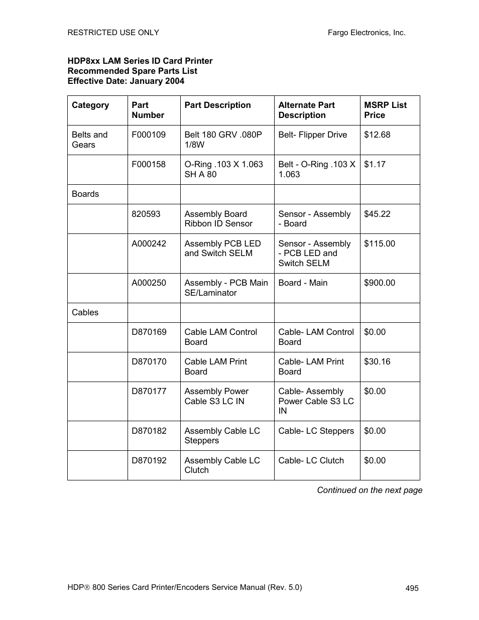FARGO electronic HDP820 User Manual | Page 330 / 370