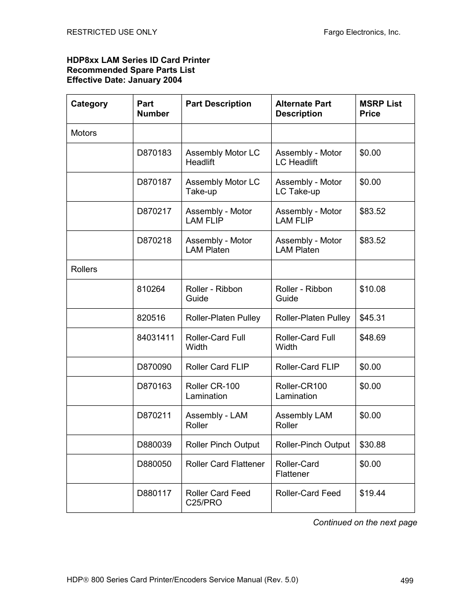 FARGO electronic HDP820 User Manual | Page 334 / 370