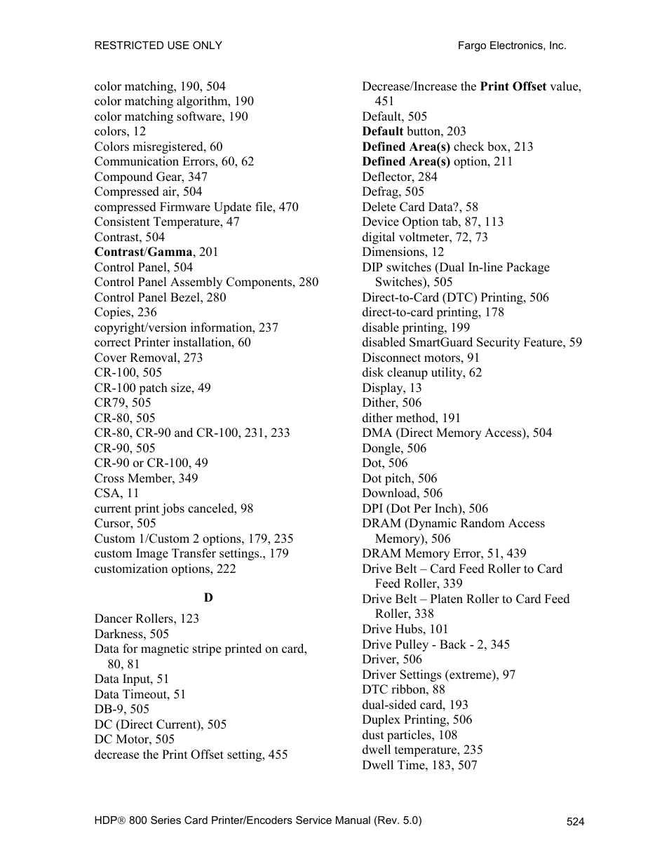FARGO electronic HDP820 User Manual | Page 359 / 370