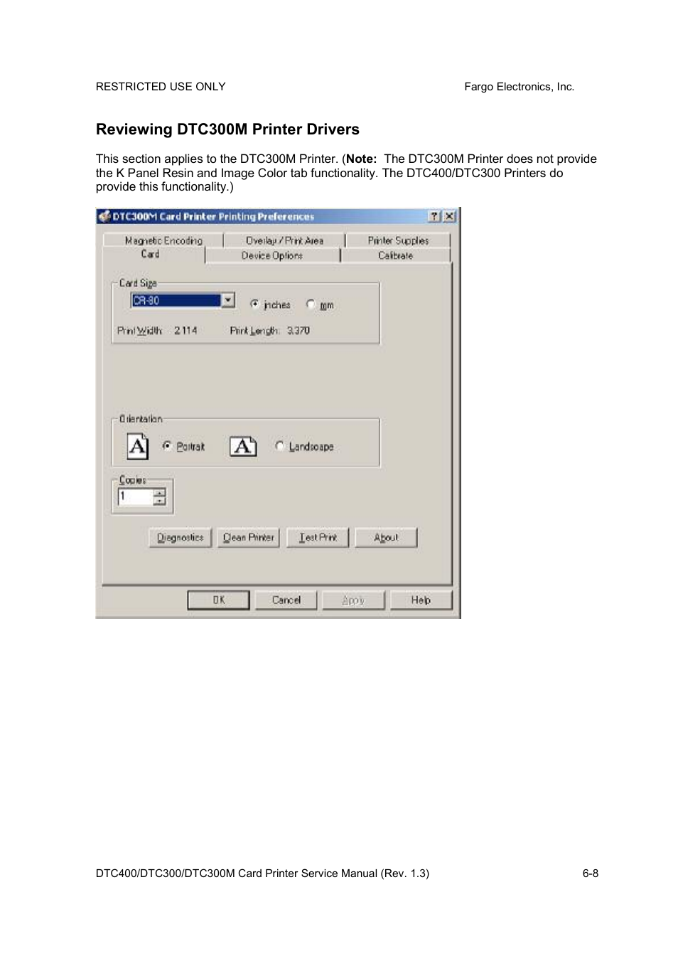 Reviewing dtc300m printer drivers | FARGO electronic DTC300 User Manual | Page 137 / 446