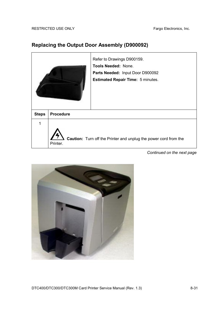 FARGO electronic DTC300 User Manual | Page 285 / 446
