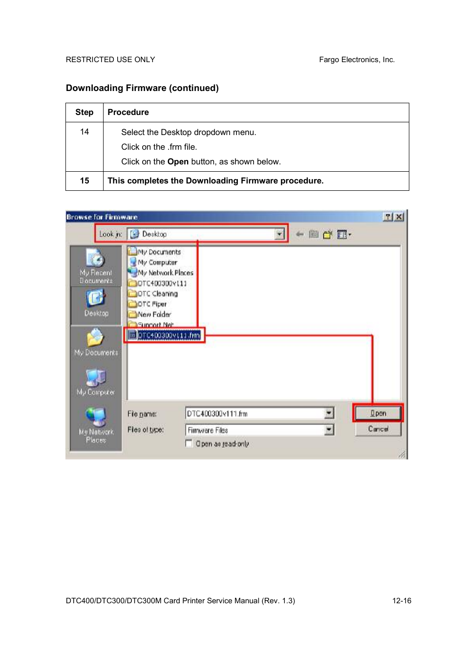 FARGO electronic DTC300 User Manual | Page 414 / 446