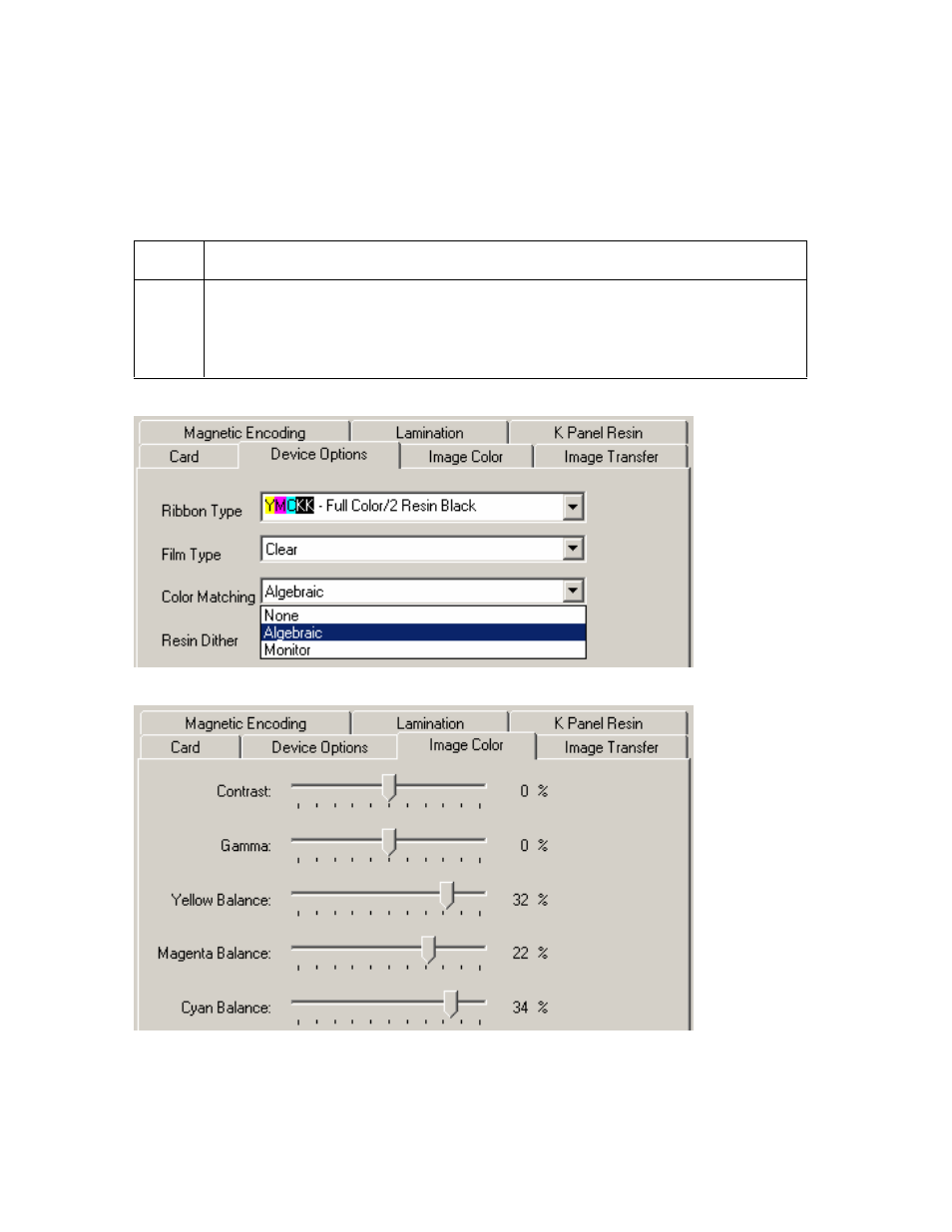Using the image color tab (hdp600), Using the image color tab (hdp600) -38 | FARGO electronic HDP600 User Manual | Page 249 / 371