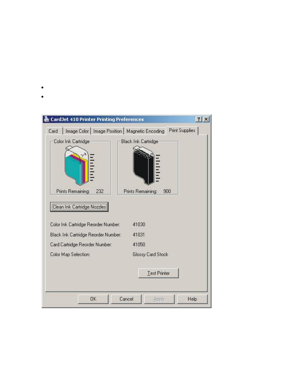 Selecting the clean ink cartridge nozzles button | FARGO electronic L000286 User Manual | Page 168 / 215