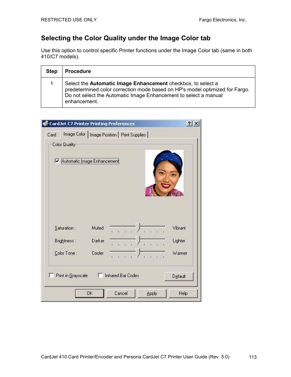 FARGO electronic 410 User Manual | Page 113 / 184