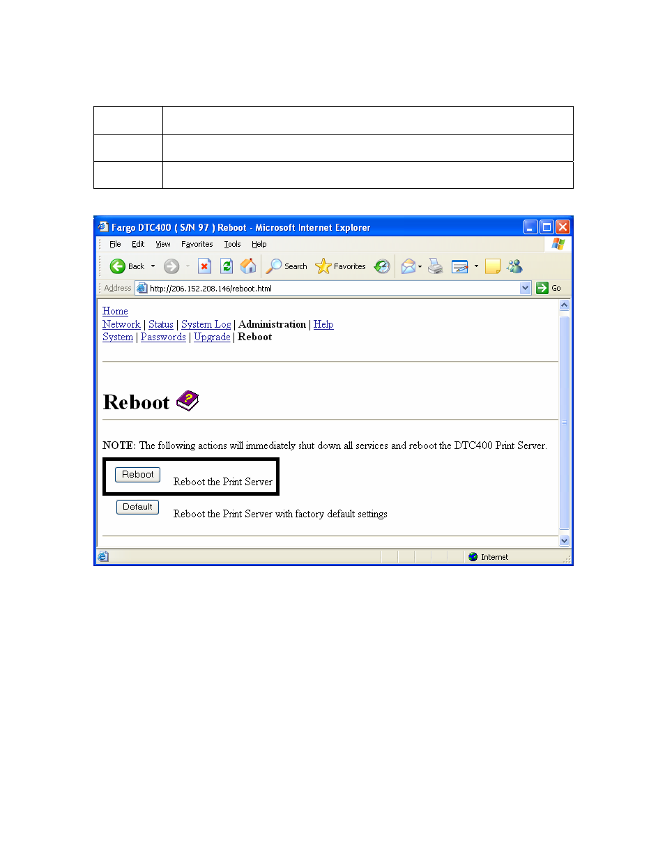 Rebooting the ethernet server (continued) | FARGO electronic FARGO DTC 400 User Manual | Page 158 / 322