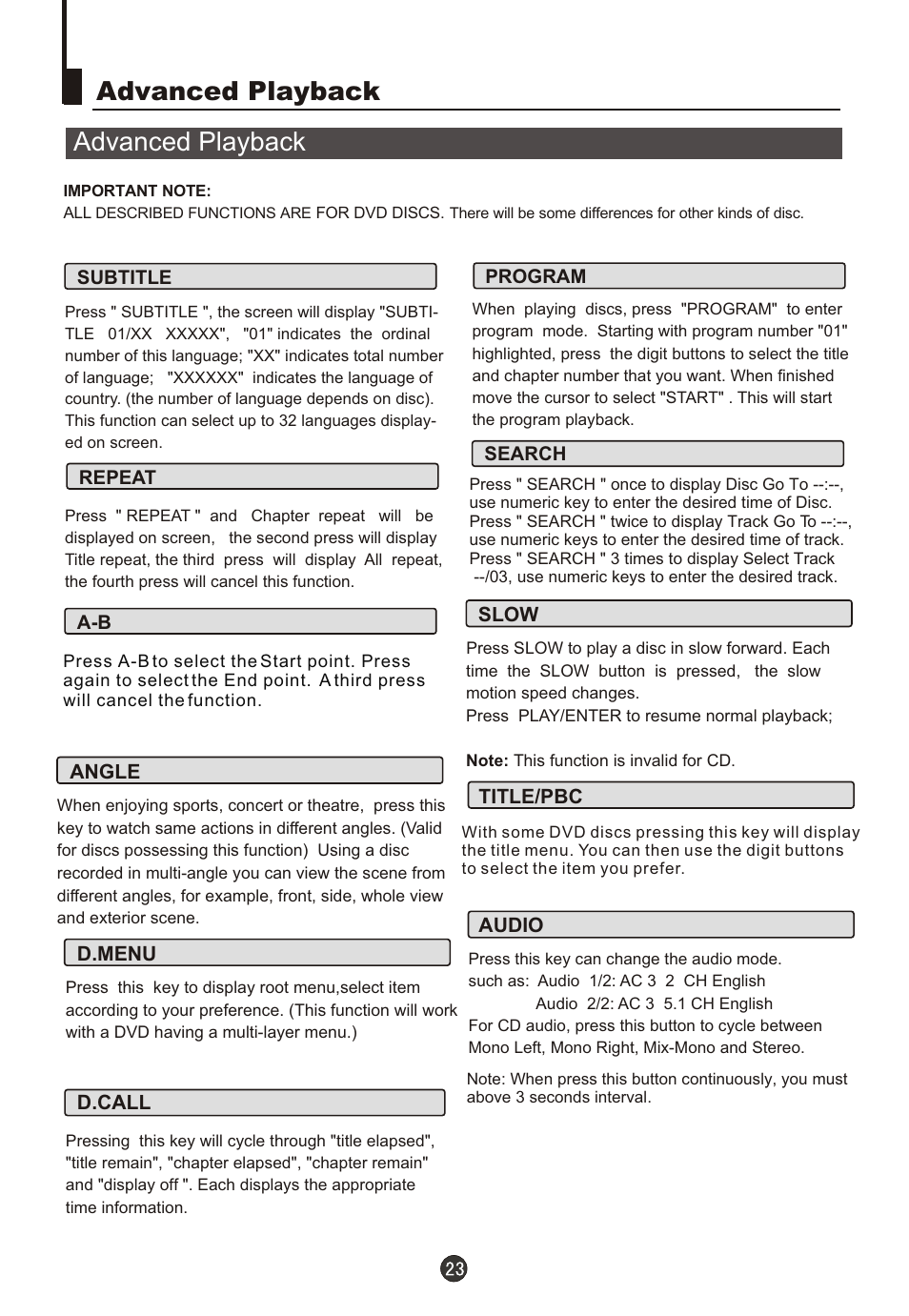 Т³гж 25, Advanced playback | Fujita Cameras CGTV510651 User Manual | Page 25 / 36