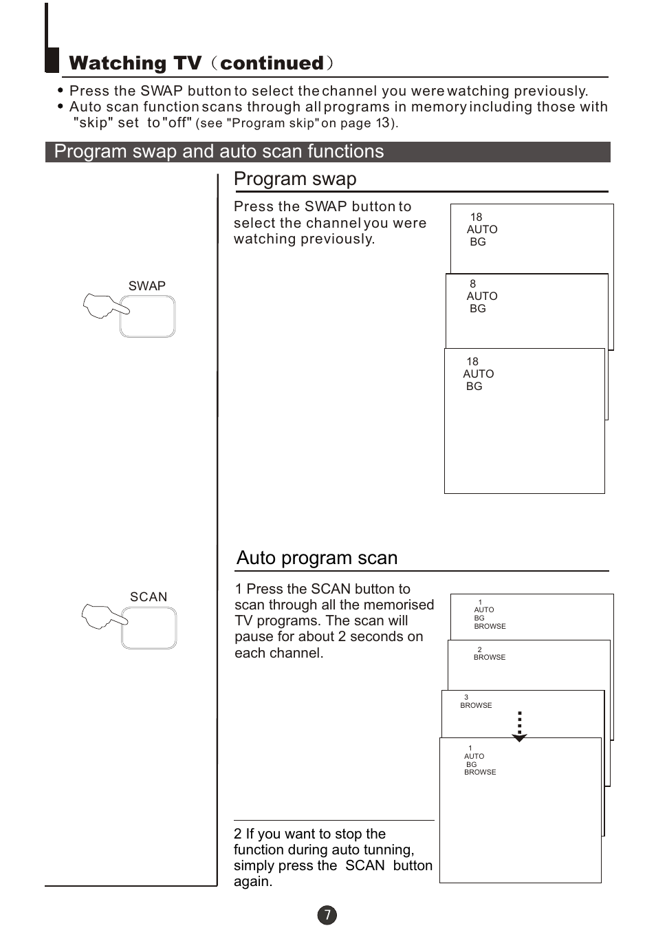 Т³гж 9, Watching tv continued | Fujita Cameras CGTV510651 User Manual | Page 9 / 36