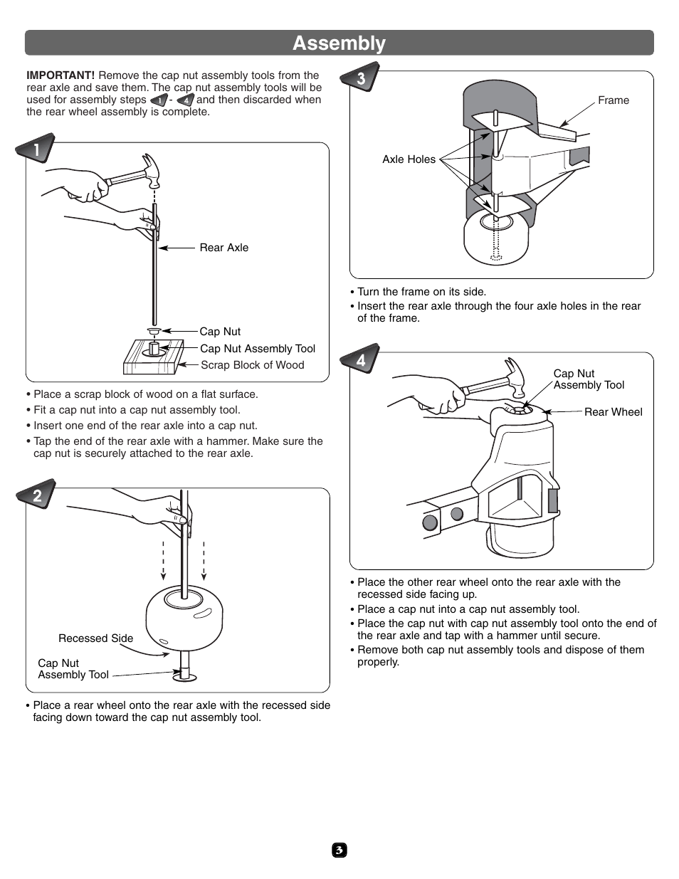 Assembly | Fisher-Price TOUGH TRIKE 72644 User Manual | Page 3 / 8