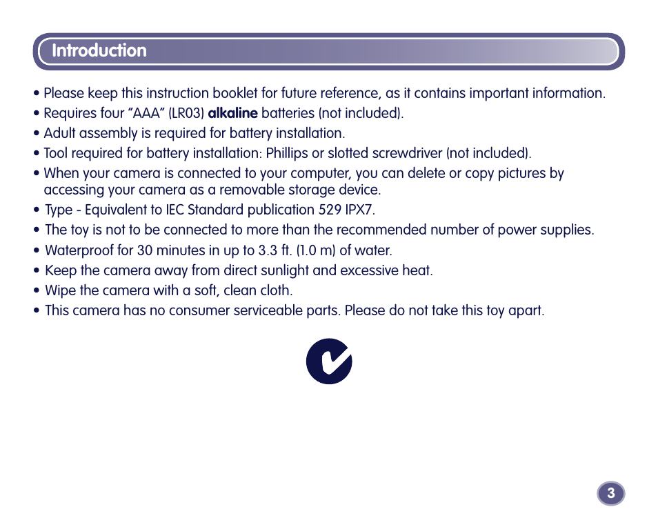 Fisher-Price Digital Camera User Manual | Page 3 / 24