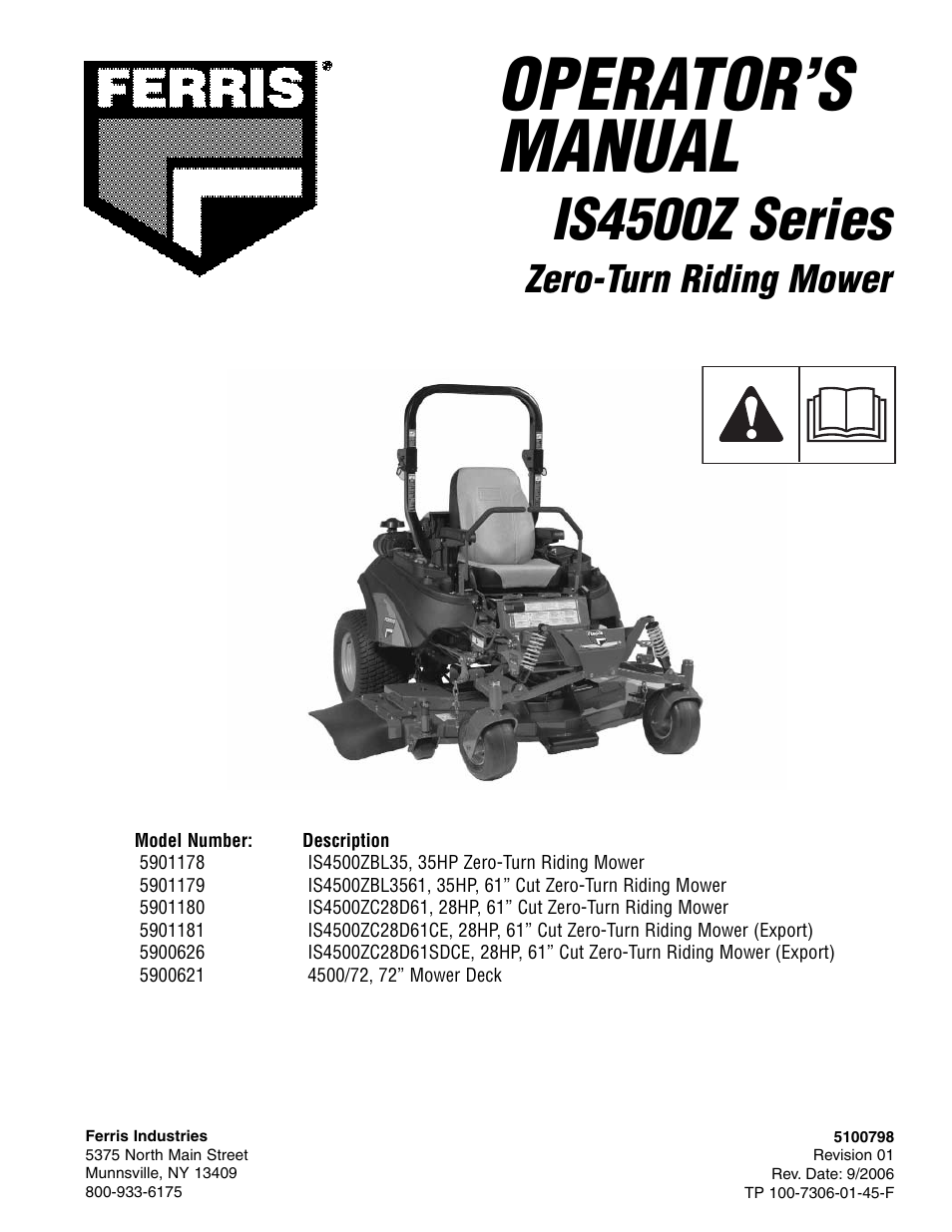 Ferris Industries 5901180 User Manual | 57 pages