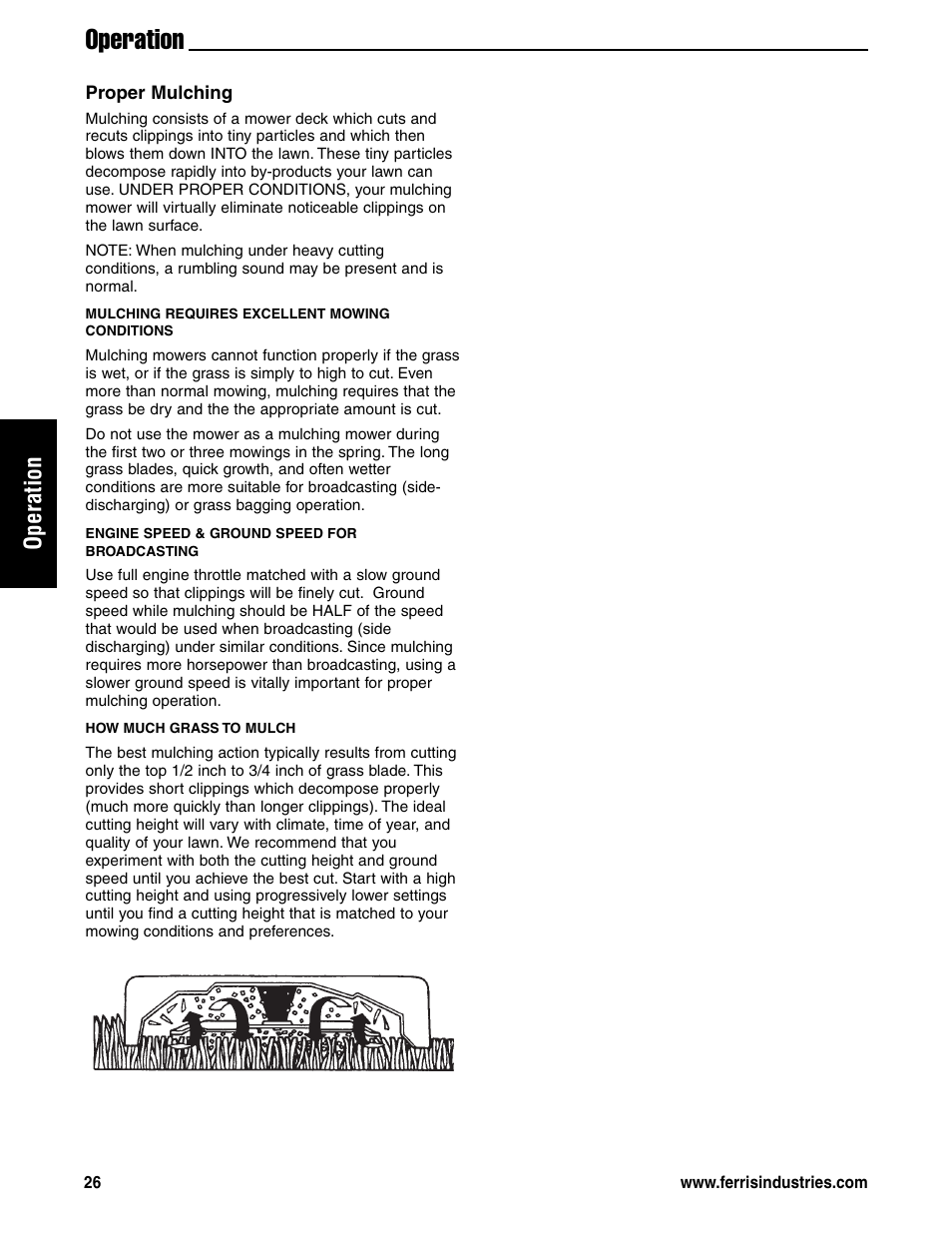Operation | Ferris Industries 5901180 User Manual | Page 28 / 57