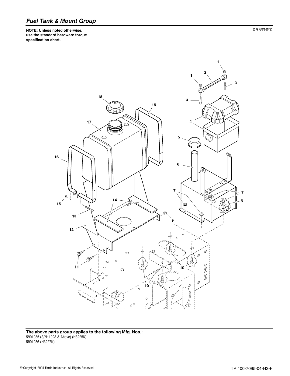 Fuel tank & mount group | Ferris Industries 5900227 User Manual | Page 10 / 66