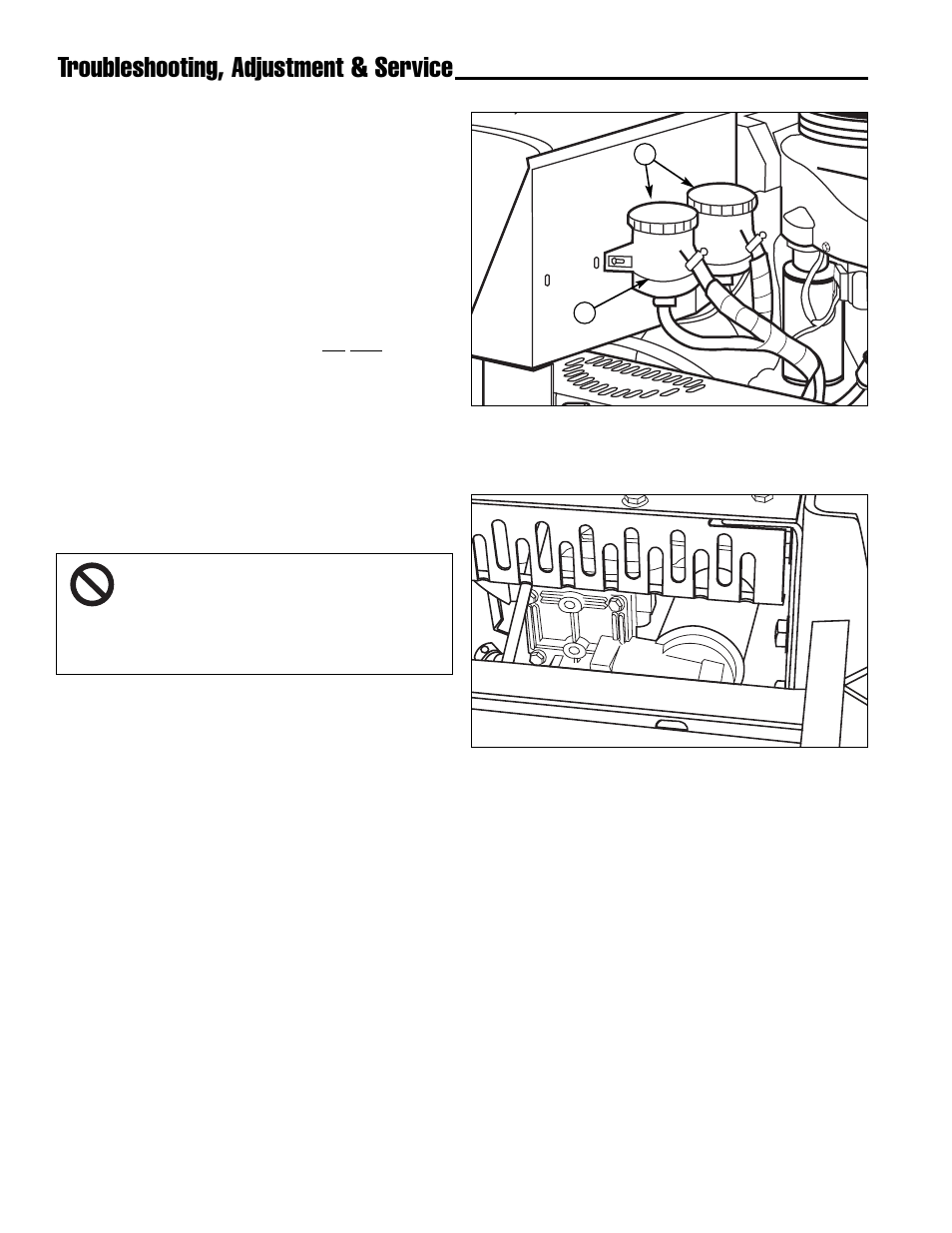 Troubleshooting, adjustment & service, Transmission maintenance and service | Ferris Industries Hydrowalk Series DDSKAV23CE User Manual | Page 30 / 43