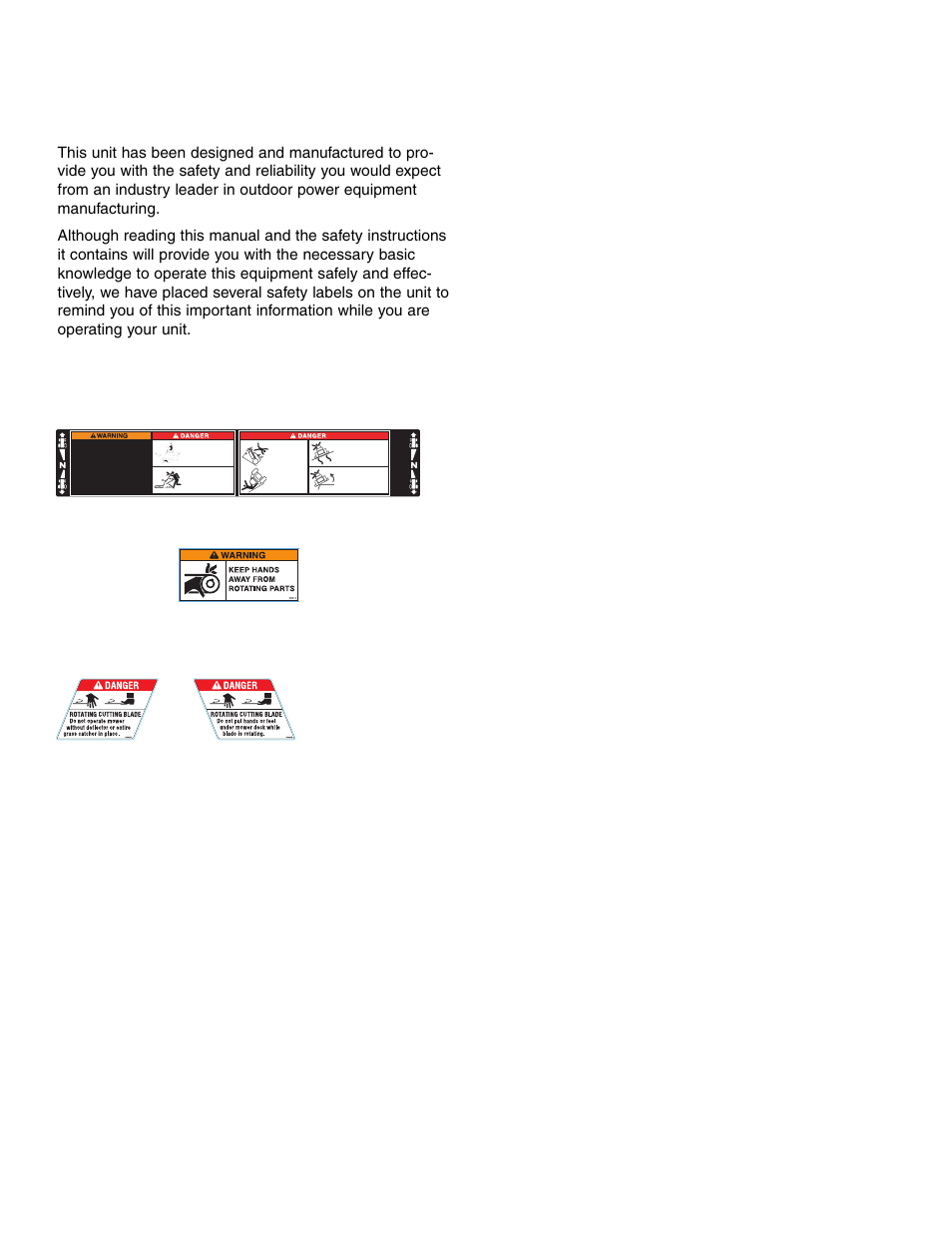 Safety decals | Ferris Industries IS4500ZC28D61CE User Manual | Page 8 / 52