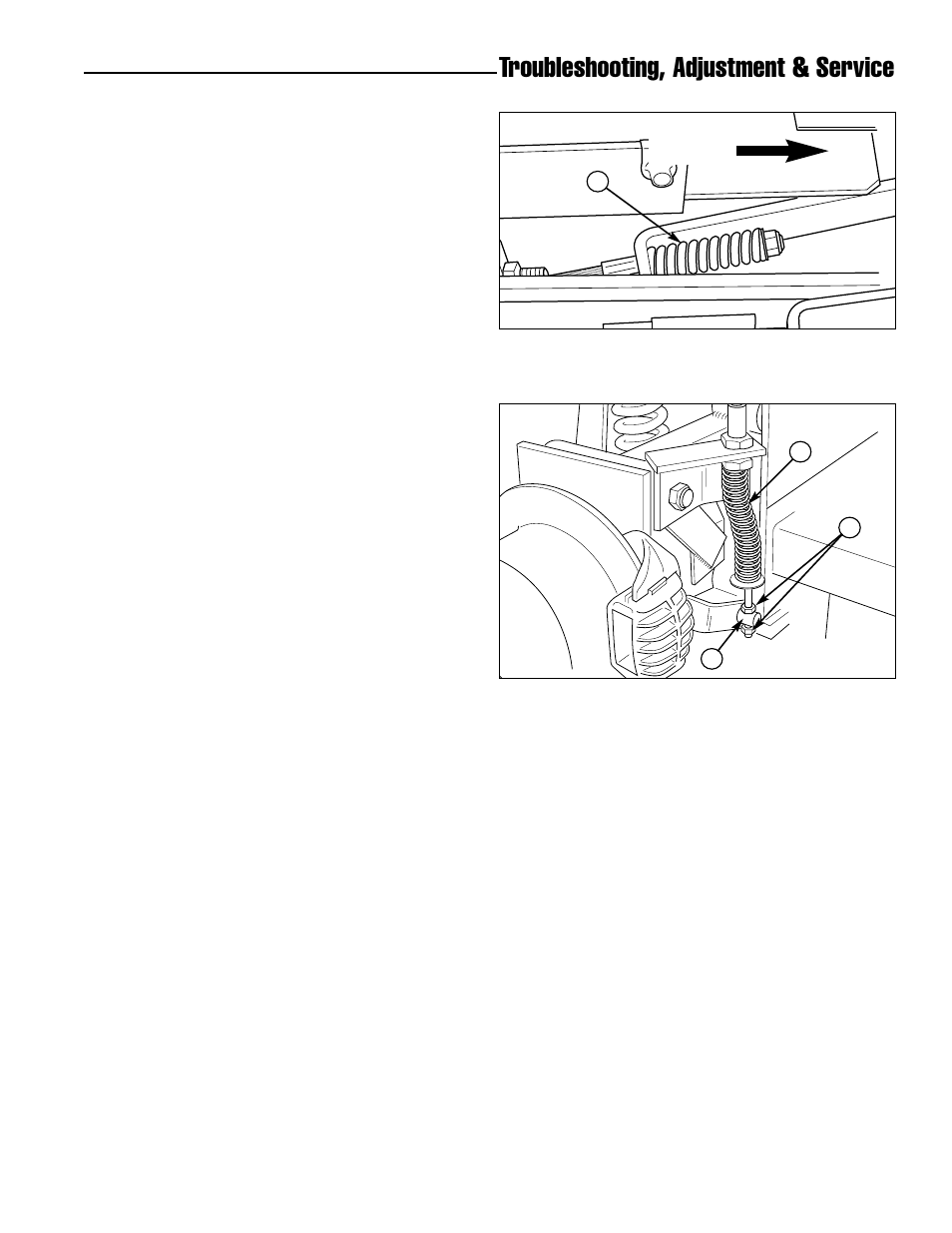 Troubleshooting, adjustment & service, Front, Parking brake adjustment | Ferris Industries IS4000Z/KAV27 User Manual | Page 27 / 46