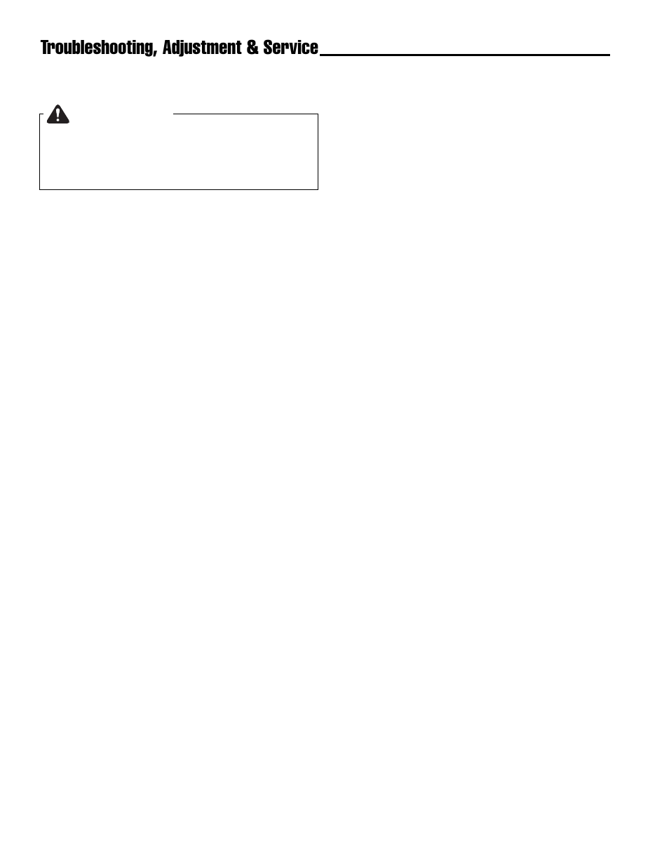 Troubleshooting, adjustment & service, Warning, Battery service | Charging a completely discharged battery | Ferris Industries IS4000Z/KAV27 User Manual | Page 36 / 46